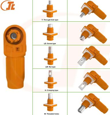 Single Pin Brass Storage Power Connector Plug Amphenol SurLok Plus HV Battery Connector Energy Storage Adapter IP67 1000VDC