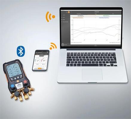 Intelligent Digital Pressure Gauge with Bluetooth Connectivity and Wide Refrigerant Compatibility for HVAC Systems