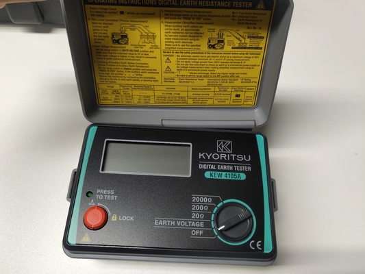 Kyoritsu KEW 4105A Tester digital de resistencia a la tierra Medidor de alta precisión para uso en el campo