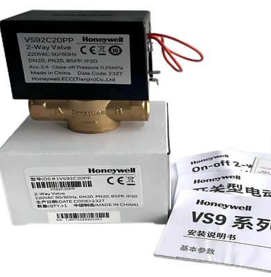 Honeywell VS9 Series Electric 2-Way Valve (DN15-DN25) - Brass On/Off Control for HVAC Systems