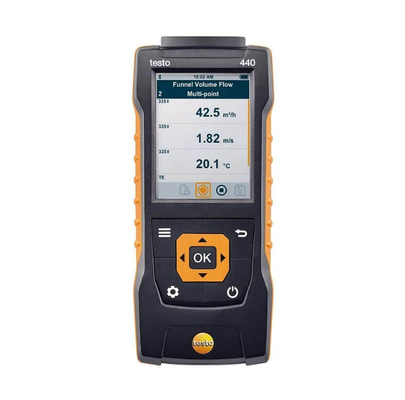 Testo 440 Alta precisión Control de temperatura y humedad inteligente de amplio alcance Display digital Resolución 0.1C/F 1 año