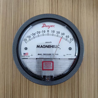 Manómetro de presión diferencial de alta temperatura de aluminio Dwyer Magnehelic 2300-50MM